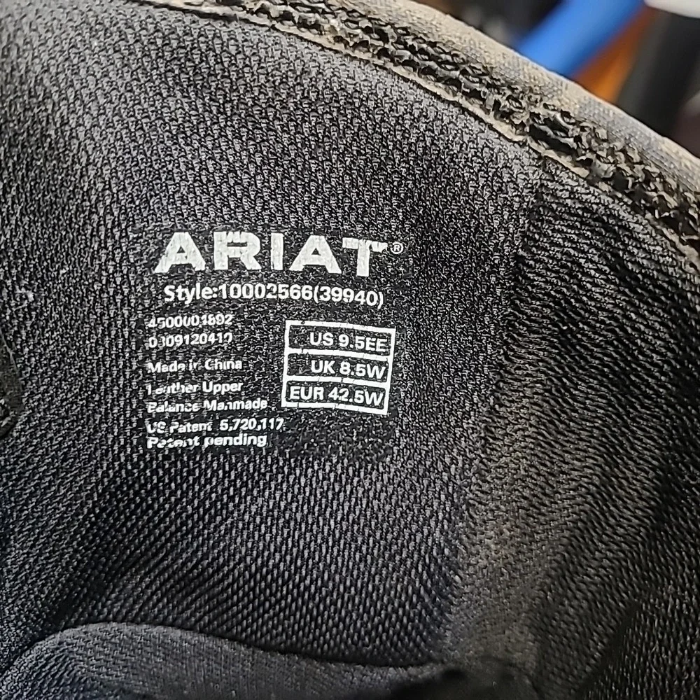 Ariat Metal Mounts Alloy H2O Black Motorcycle Boots Men's Sz 9.5EE